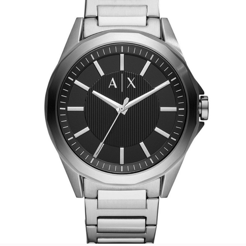 Armani Exchange Three-Hand Stainless Steel Watch